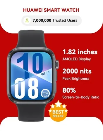 HUAWEI Watch FIT4 Smart Watch, 1.82” Display, Black
